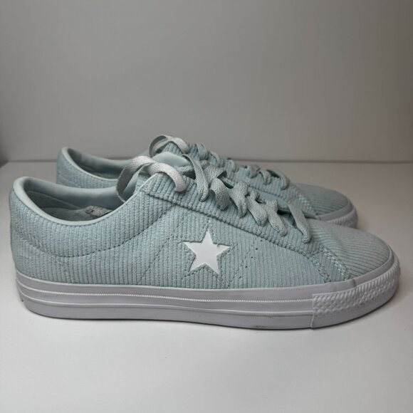 Converse One Star Pro Baby Blue Corduroy Shoes Unisex Size 10 - Picture 1 of 6